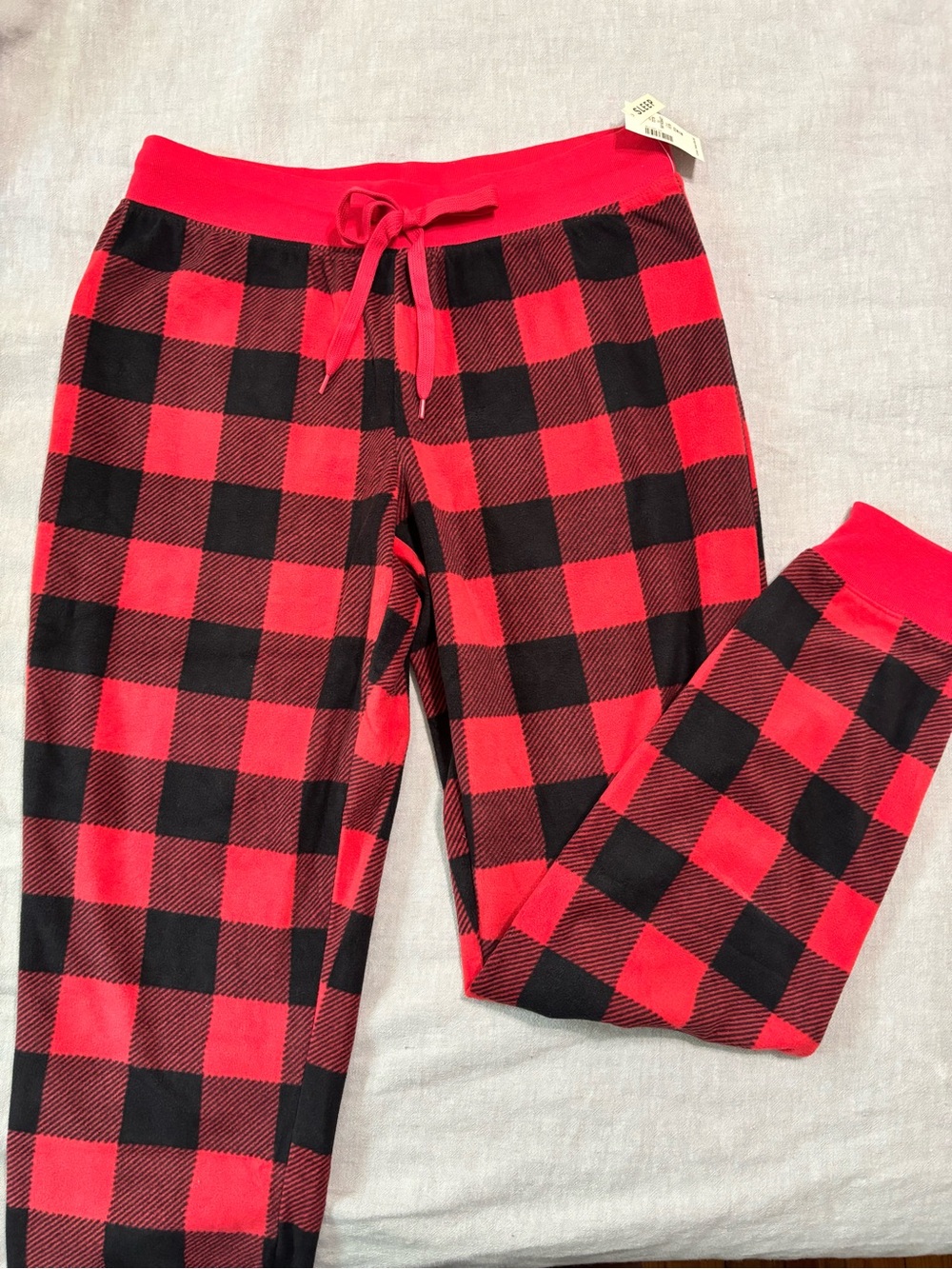 Aeropostale Red and Black Buffalo Plaid Fleece Pajama Pants. New With Tags.